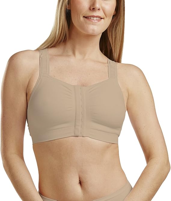 CAREFIX Mary Front Close Post-Op Bra for Women - Comfortable Compression Bra - Mastectomy and Lumpectomy