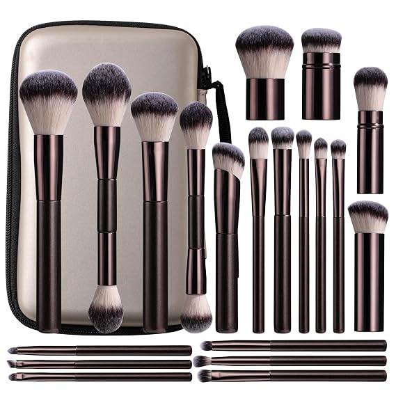 BS-MALL Makeup Brushes Set Pro 22 Pcs Foundation Concealer Blush Eyeshadow Brush with Portable Cosmetic Case for Travel & Events