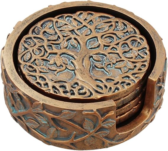 Decorative Tree of Life Coaster Set - Celtic Art