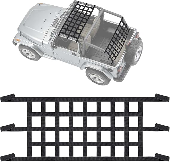 Universal Car Cargo Net&Hitch Hammock, Oversized Heavy Duty Mesh Netting