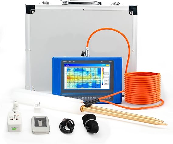 TC150 Underground Water Detector for Well Drilling Point Locate | 150M Depth Optional Aquifer Scanner for Borehole Multi Frequency Water Vein Finder for Geological Exploration