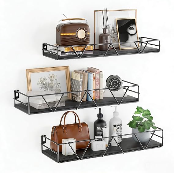 Floating Shelves for Wall Set of 3, Shelf for Home Storage Decor