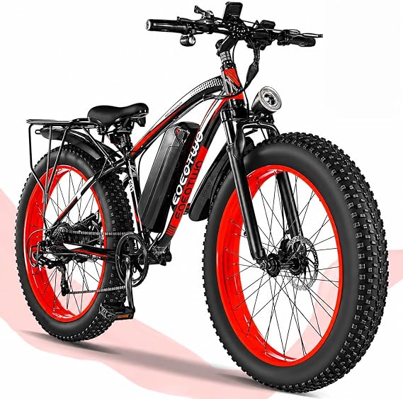 Electric Bike for Adults, 1500W Peak E Bikes, 28+MPH, 26" Fat Tire Ebikes