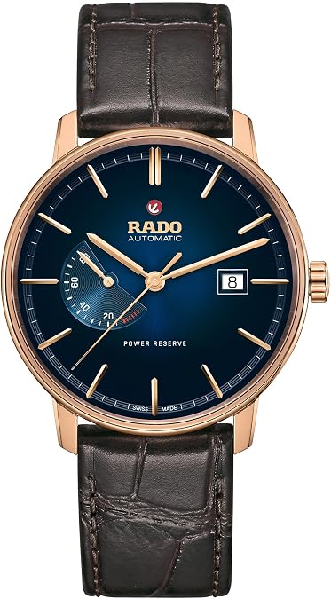 Rado - Coupole - Men's Automatic Swiss Watch - 41mm Blue Dial with Date - Leather Bracelet - R22879215