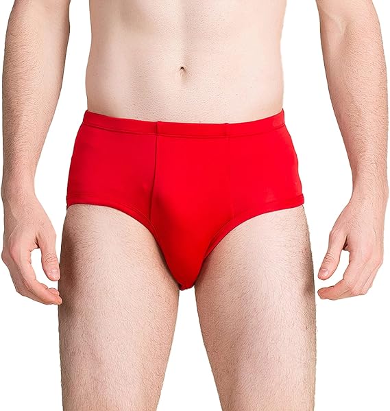 Men's Silk Satin Underwear Breathable Boxer Briefs Mid-Waist Cool Breathable Panties