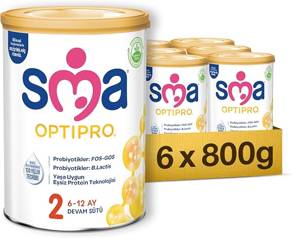 SMA Optipro 2 Continuation Milk (6-12 Months, 800 g) x 6