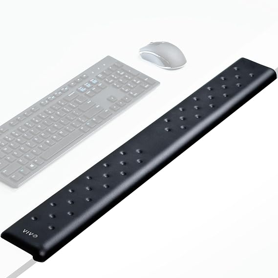 VIVO Ergonomic Long 30 Wrist Pad, Non-Slip Memory Foam Arm Rest for Desk, Elbow Cushion with L-Shaped Edging, Black, DESK-WR30