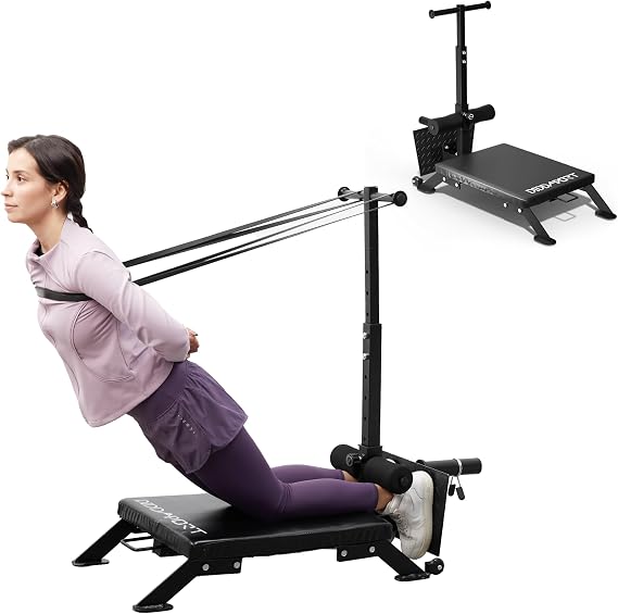 Cofiyard Nordic Curl Machine, Adjustable Hamstring Curl Bench, Glute Machine with Bands and Transport Wheels, Reverse Hyperextension Machine Home Gym