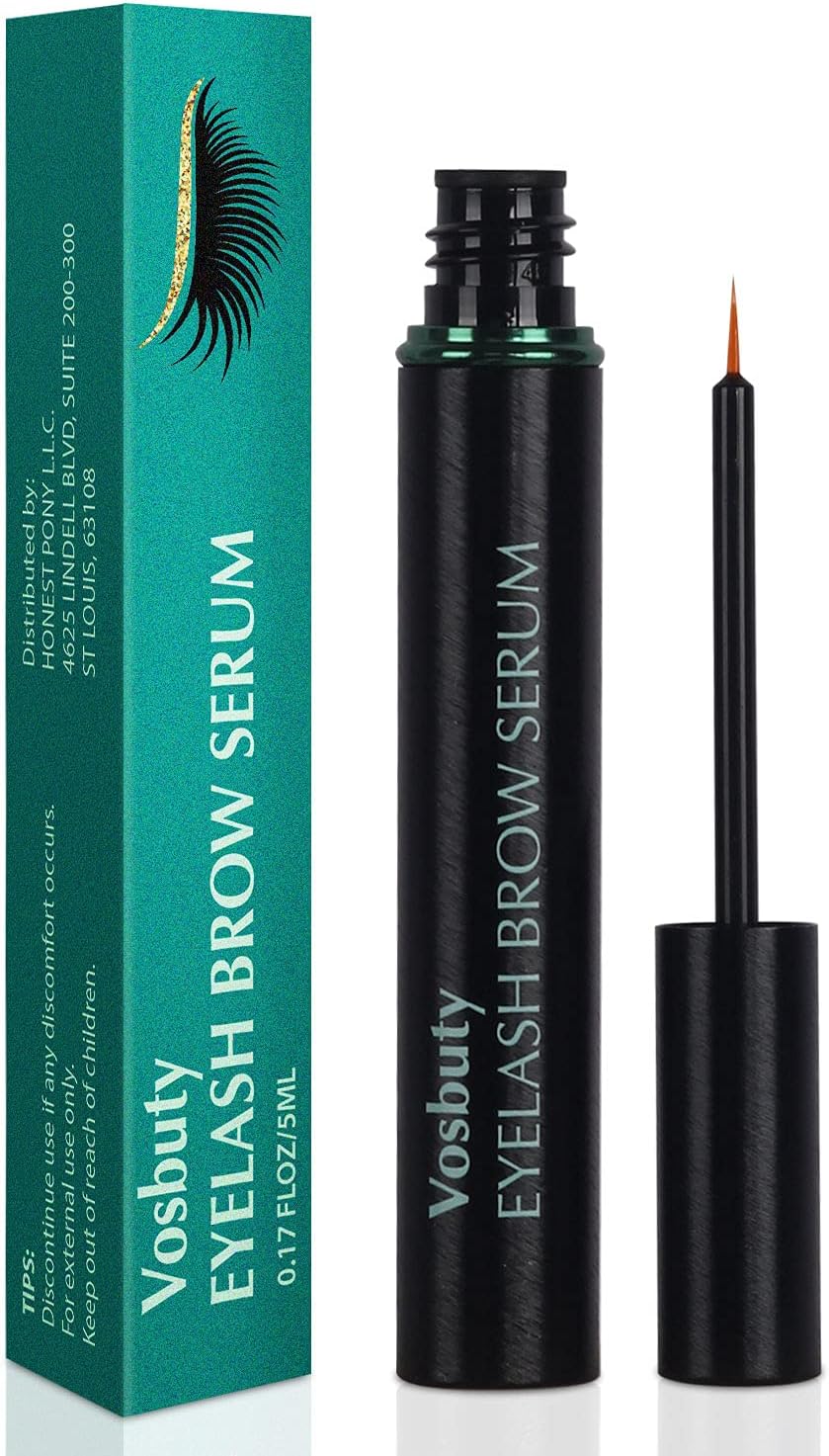 VOSBUTY Eyelash Growth Serum - Effective Eyelash Serum with Potent, Hypoallergenic Formula - Safe, Non-Irritating Lash Growth Serum - 5ml