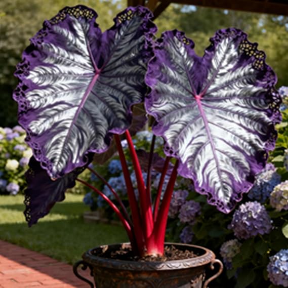 Rare Elephant Ear Giant - Magical Hardy Balcony Rare Species Ornamental Value - 2Bulbs
