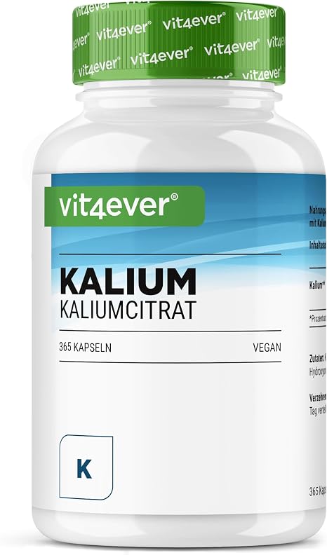 vit4ever Potassium 365 capsules 800 mg potassium per day 6 month supply