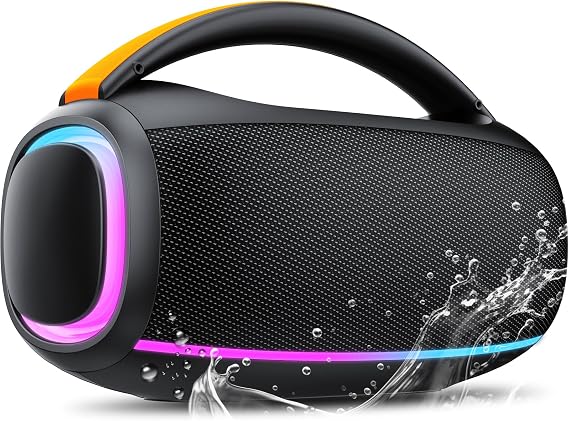 Speakers Bluetooth Wireless: 80w Loud Speaker with Bass, 30H Playtime, IPX7 Waterproof, Bluetooth Speakers Outdoor for Work, Outdoor, Workshop, Garage, Portable Speaker with TWS