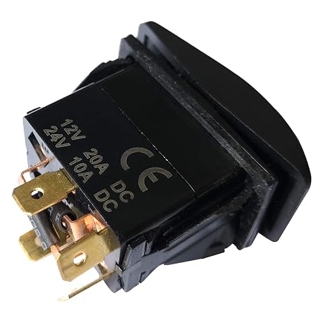 Momentary Motor polarity reverse reversing Rocker switch control DPDT DC 12V or 24V(on)off(on)