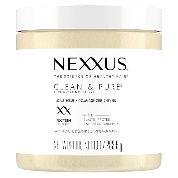 Nexxus Sulfate-Free Hair Scrub To Nourish & Clarify Exfoliating Scalp Scrub Silicone, Dye, Paraben Free Hair Scrub 10 oz White