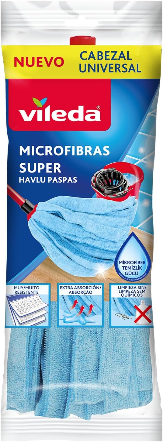 Vileda Mikrofiber Havlu Paspas, Açık Mavi, Standart