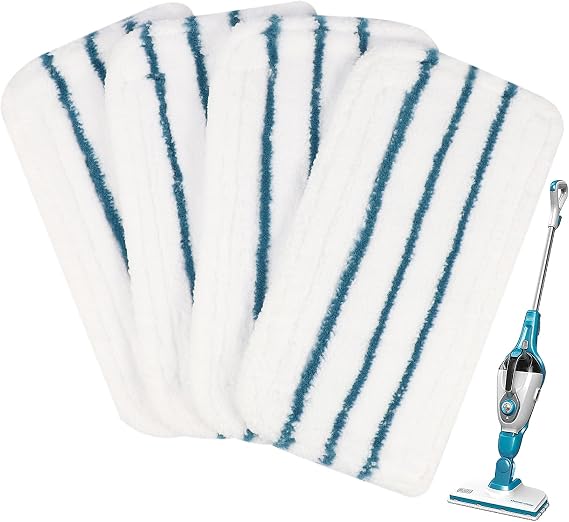 4 PCS Replacement Pads Accessories Compatible with Black+Decker Steam Mop