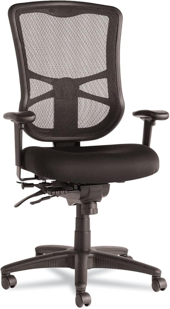 Alera Elusion Series Mesh High-Back Multifunction Chair, Black