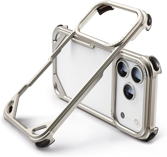 OATSBASF Metal Bumper Case for iPhone 17 Pro Max Aluminum Frame Slim Fit