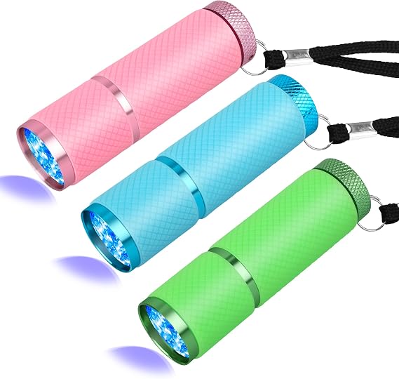 Coolrunner 3pcs Black Light Flashlight, U,V LED Flashlight