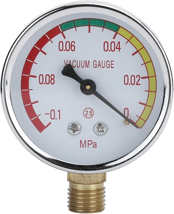 Milking Machine Pressure Gauge, Milker Analog Vacuum Gauge, G1/4 Male Thread Milker Vacuum Regulator, Milking Machine Accessory for Portable Goat Cows Milking Machine, Dairy Farming