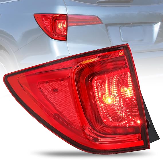 TUSDAR Outer Tail Light Fit for 2016 2017 2018 Honda Pilot Rear Taillights Brake Lamp Left Driver Side