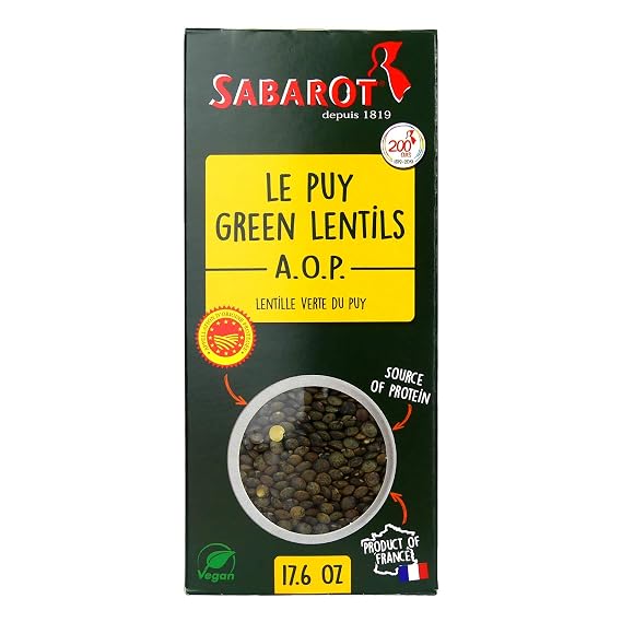 Sabarot French Green Lentils from Le Puy - 500g