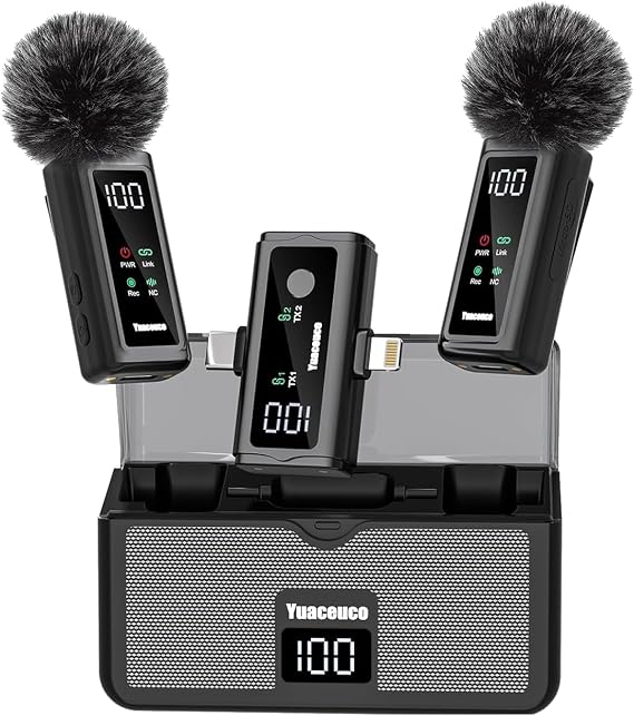Wireless Lavalier Microphone for Phone Laptop Camera