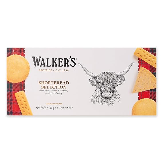 Walker's Shortbread Traditional Assortment, Pure Butter Shortbread Cookies, 17.6 Oz Box