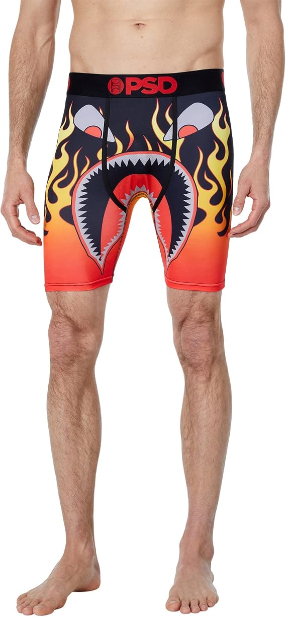 PSD Men's Warface Flames Boxer Briefs, Multi, XL