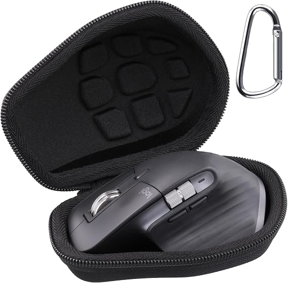 Aenllosi Black Hard Case Cover for Logitech MX Master 4/3/3S/2S Wireless Mouse (Case Only)