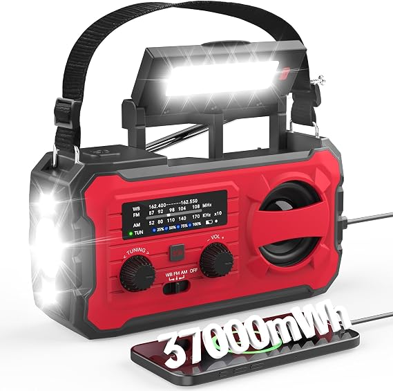 NITIGO Weather Radio, 10000mAh Large Battery Emergency Radio, Survival Gear