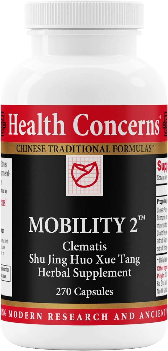 Health Concerns Mobility 2 Joint Health Support Supplement for Men & Women Chinese Herbal Circulation Support Natural Joint & Muscle Aid Herbal Extracts 270 Capsules