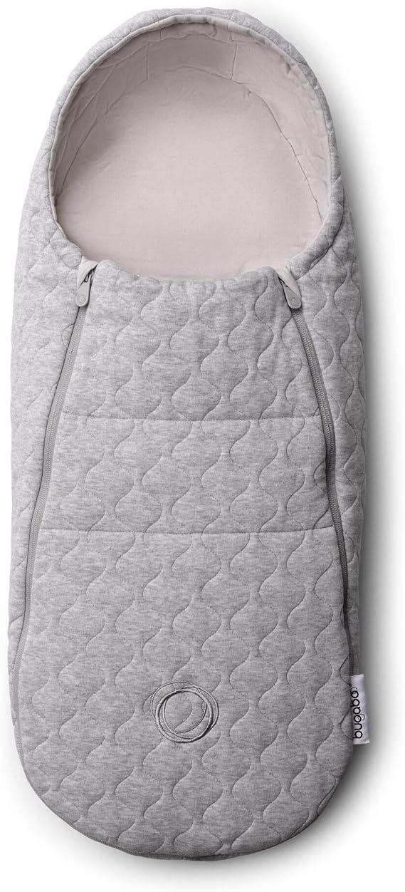 Bugaboo Newborn Inlay - Footmuff Suitable from Birth up to 6 Months - Light Grey Melange
