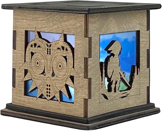 Time Hero Decorative Light Up Box | Video Game Shelf Decor | Link Night Light | Desk Lamp | Made in USA
