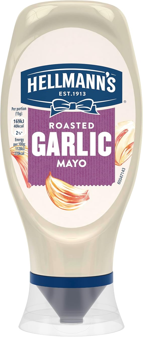 Hellmann's Roasted Garlic Mayonnaise adds a creamy burst of flavour to any dish 430ml