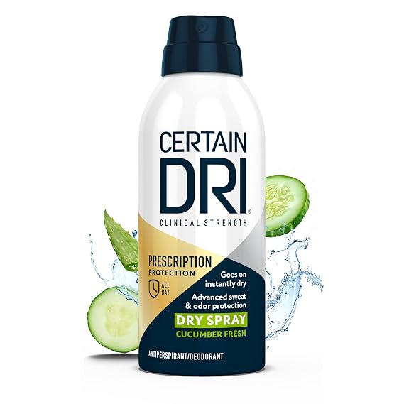 Certain Dri Prescription Strength Dry Spray, Cucumber Fresh Scent, 4.2 oz