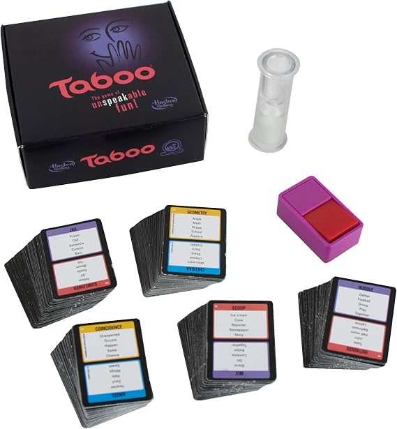 Worlds Smallest Taboo Miniature Compact Edition of The Classic Guessing Game, Portable Party Game for Kids, Teens & Adults (Ages 6+)