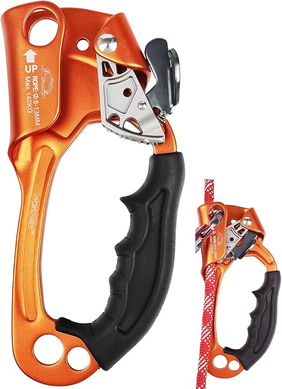UIAA & CE Certified Rope Ascender Rock Climbing Gear Rappelling Equipment