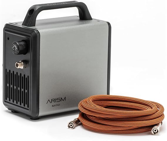 SPARMAX ARISM Mini Airbrush Compressor | Compact, Quiet, Oil-Free, Adjustable Pressure, Built-in Holder