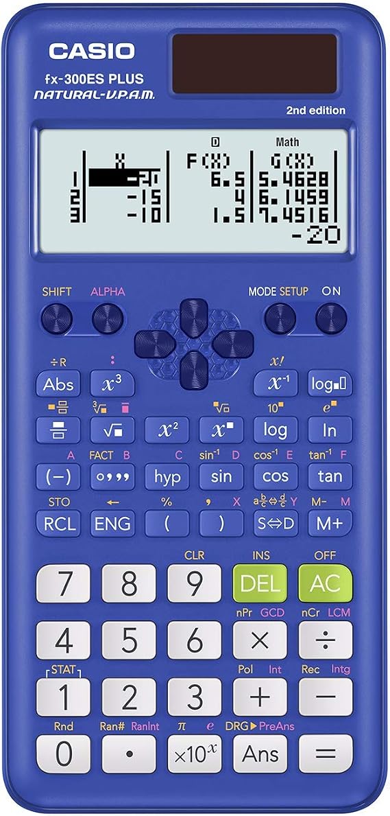 Casio fx-300ES Plus 2nd Ed Standard Scientific Calculator, Blue