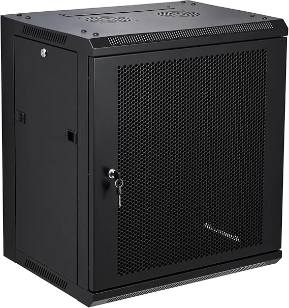 12U Wall Mount Server Cabinet Network Rack Vented Enclosure Locking Door