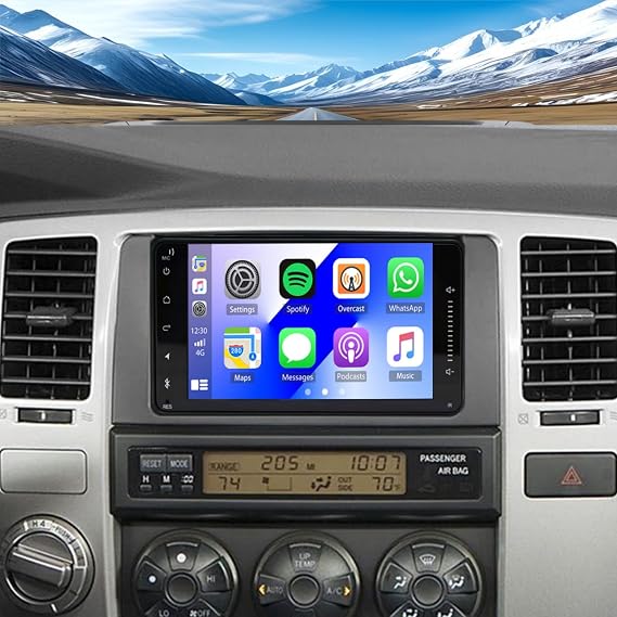 7'' Car Radio for Toyota 4Runner 2003-2009, for Tundra 2003-2006, for Sequoia 2003-2007 Wireless Carplay Android Auto, Touch Screen for 4Runner Stereo GPS, WiFi, BT, EQ, SWC, Mic, Backup Cam, 2+32GB