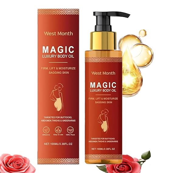 SKROSS Magic Body Firming Oil, Magic Luxury Body Oil- Intense Hydration & Skin Tightening for Full Body Care- For All Skin Types