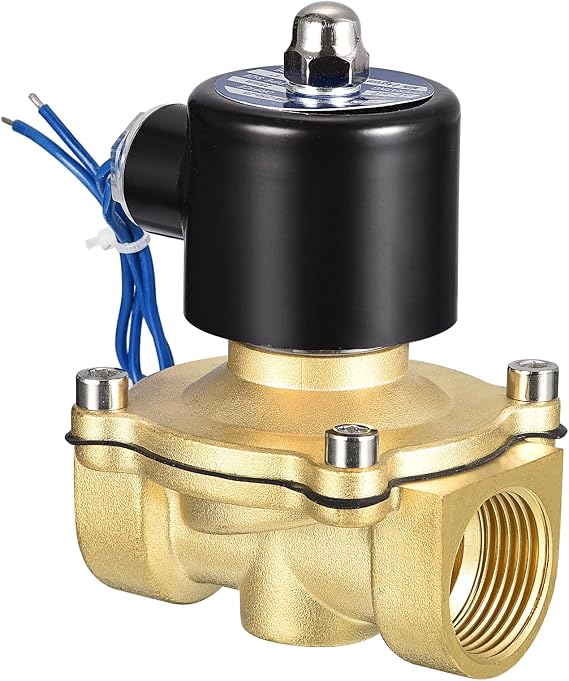MECCANIXITY Brass Electric Solenoid Valve, 1"NPT 12VDC Air Valve