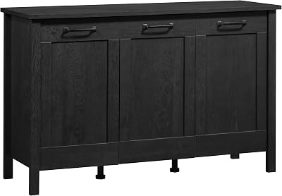 Sauder Horizontal Storage Cabinet, Raven Oak Finish