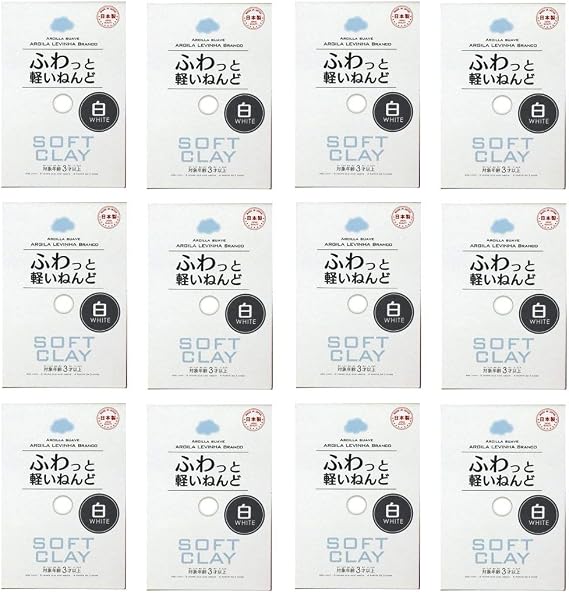 DAISO JAPAN Soft Clay Lightweight Fluffy White 12 Packs