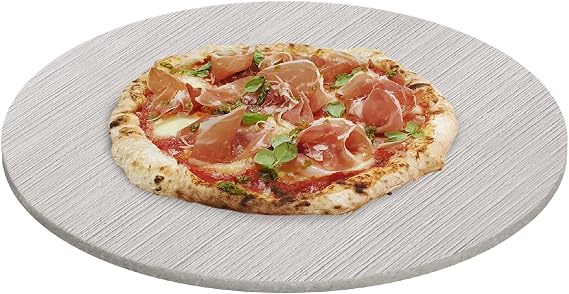 FibraMent MicroLine Replacement Pizza Stone for the Breville Pizzaiolo Pizza Oven Dual-Sided (Textured & Smooth), 11 3/4" Round, High Heat Performance, Made in USA