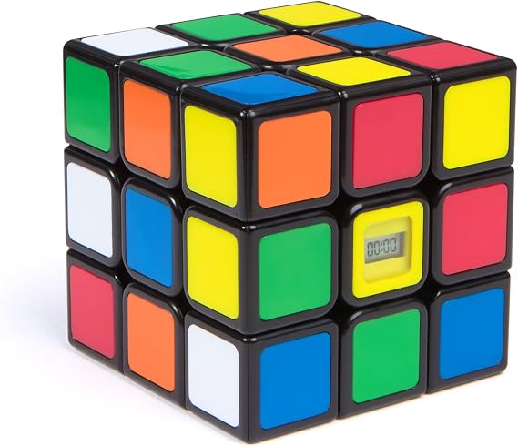 Rubiks Cube, Timer Cube, Clear Display, Beat Your Best Time, Brain Teaser Puzzle for Adults & Practice for Speed Cubers, Problem-Solving Challenging Brain Teaser Fidget Toy for Kids, Ages 8 & Up