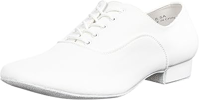 Linodes Breathable Oxford Mens Latin Dance Shoes 1 Inch Leather Sole Ballroom Salsa Tango Waltz Character Shoe