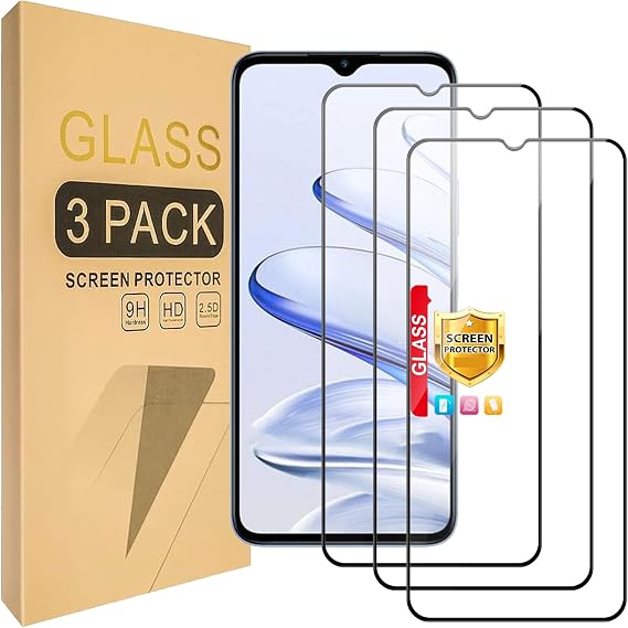 (3 Pack) Compatible for Tecno Pop 5 Screen Protector Tempered Glass,Case Friendly [High definition][Hardness 9H]